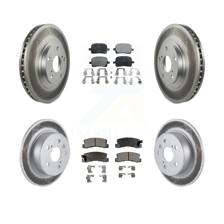 Front Rear Coated Disc Brake Rotors And Ceramic Pads Kit For 1999-2001 Lexus RX300 AWD KGT-100865