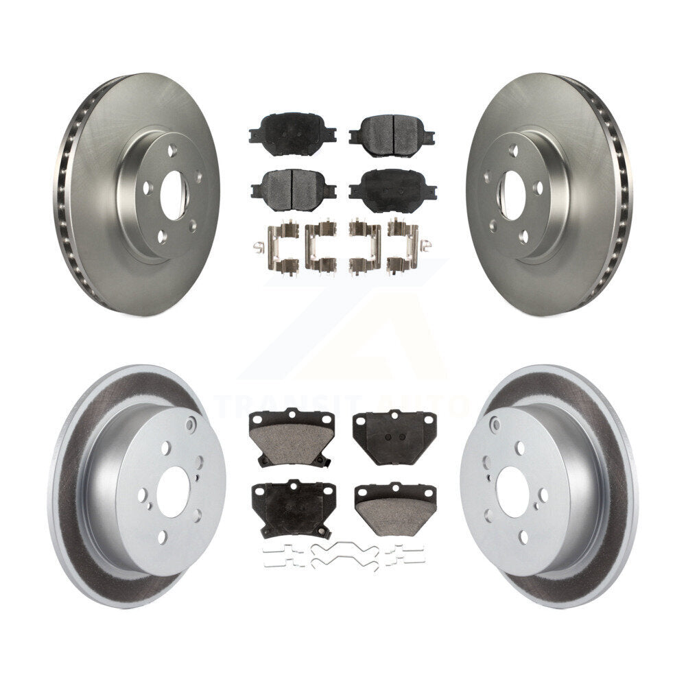 Front Rear Coated Disc Brake Rotors And Ceramic Pads Kit For Toyota Celica KGT-100868
