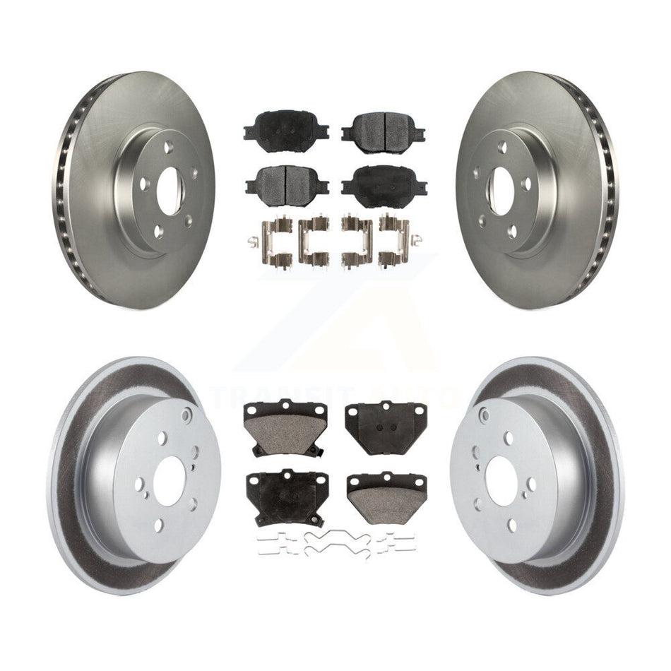 Front Rear Coated Disc Brake Rotors And Ceramic Pads Kit For Toyota Celica KGT-100868