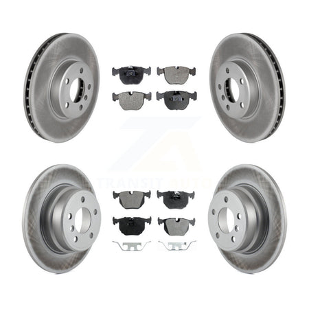 Front Rear Coated Disc Brake Rotors And Ceramic Pads Kit For BMW X5 KGT-100877