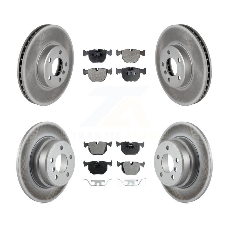Front Rear Coated Disc Brake Rotors And Ceramic Pads Kit For BMW X5 KGT-100877