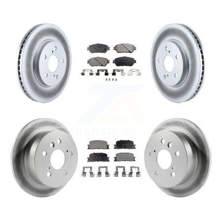 Front Rear Coated Disc Brake Rotors And Ceramic Pads Kit For 2002-2003 Lexus ES300 KGT-100891