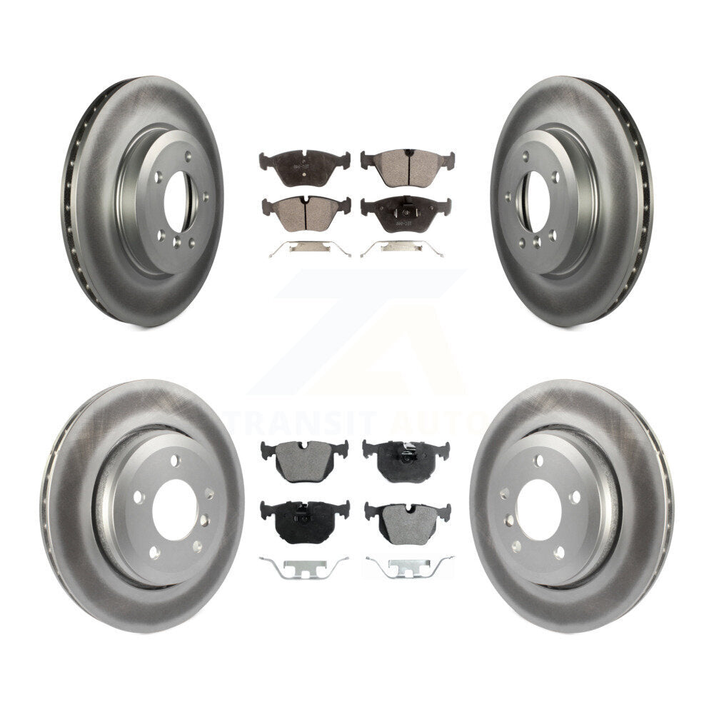 Front Rear Coated Disc Brake Rotors And Ceramic Pads Kit For BMW 330Ci 330i 330xi KGT-100903