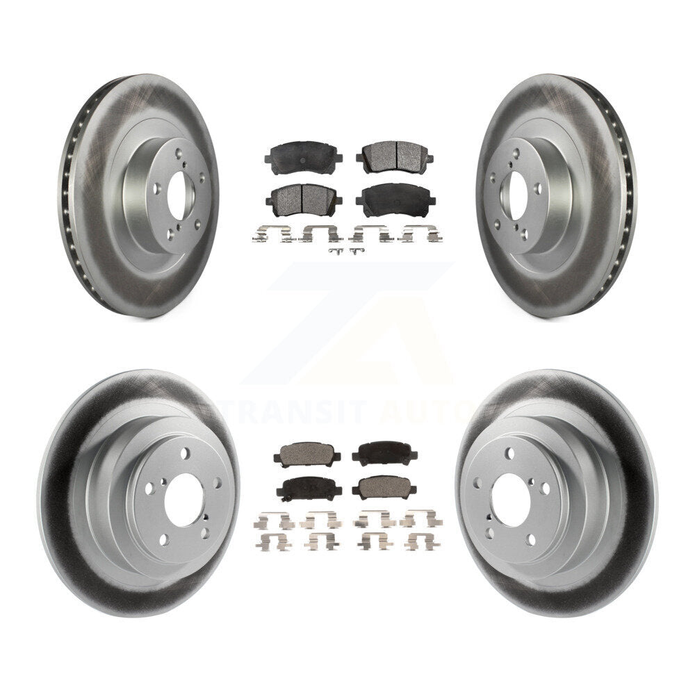 Front Rear Coated Disc Brake Rotors And Ceramic Pads Kit For Subaru Outback Legacy KGT-100922