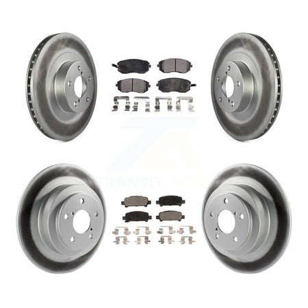 Front Rear Coated Disc Brake Rotors And Ceramic Pads Kit For Subaru Outback Legacy Baja KGT-100925
