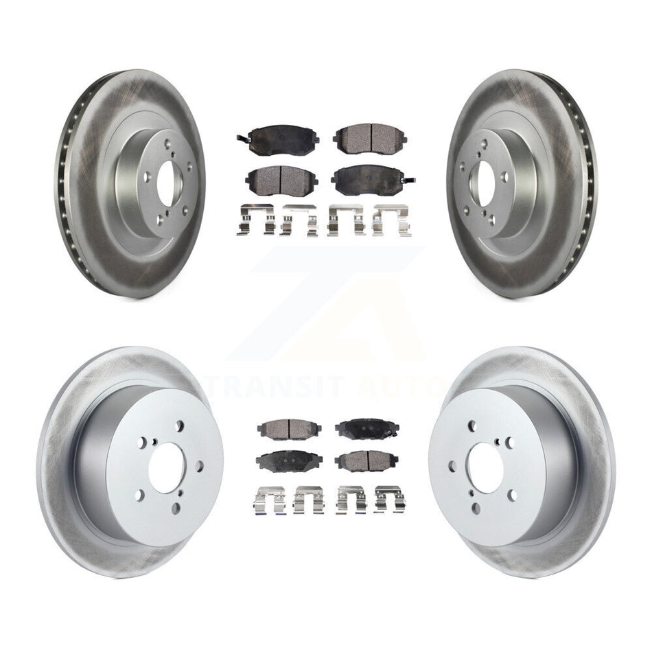 Front Rear Coated Disc Brake Rotors And Ceramic Pads Kit For 2005 Subaru Outback Legacy KGT-100926