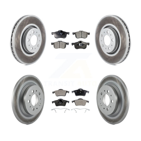 Front Rear Coat Brake Rotor Ceramic Pad Kit For Volvo S60 With 316mm Diameter KGT-100937