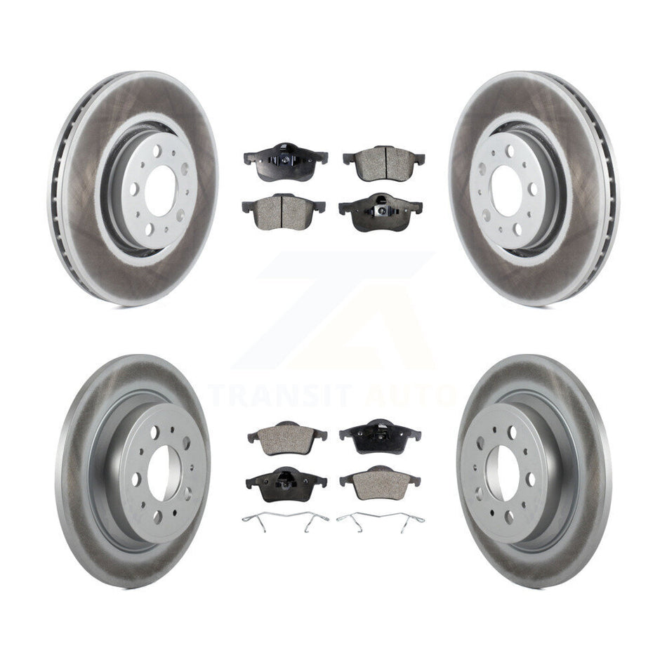 Front Rear Coat Brake Rotor Ceramic Pad Kit For Volvo S60 With 316mm Diameter KGT-100937