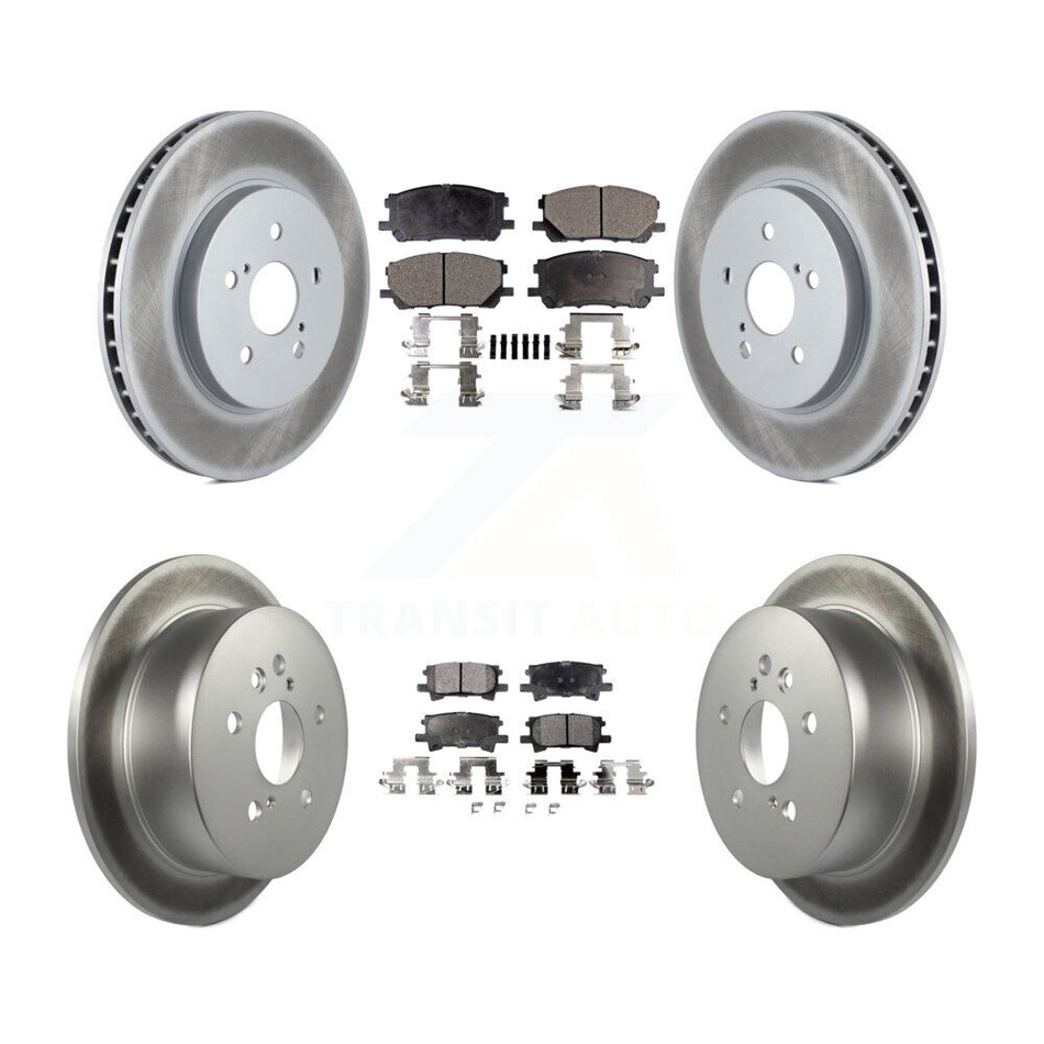 Front Rear Coat Disc Brake Rotors Ceramic Pad Kit For Lexus RX350 RX330 Toyota Highlander KGT-100965