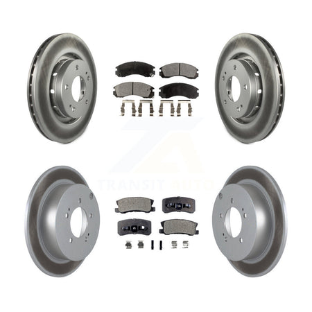 Front Rear Coat Brake Rotors Ceramic Pad Kit For 2009 Mitsubishi Lancer Ralliart To 03 09 KGT-100968