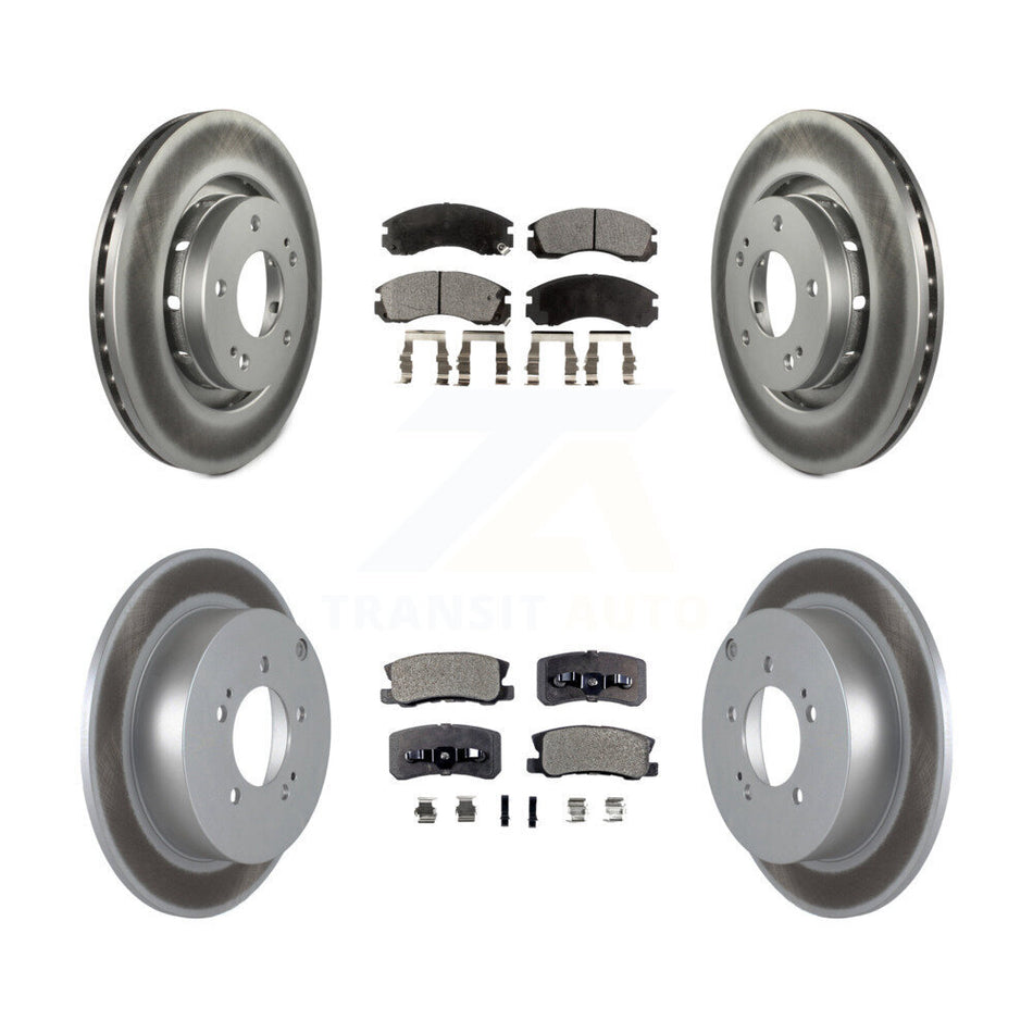 Front Rear Coat Brake Rotors Ceramic Pad Kit For 2009 Mitsubishi Lancer Ralliart To 03 09 KGT-100968