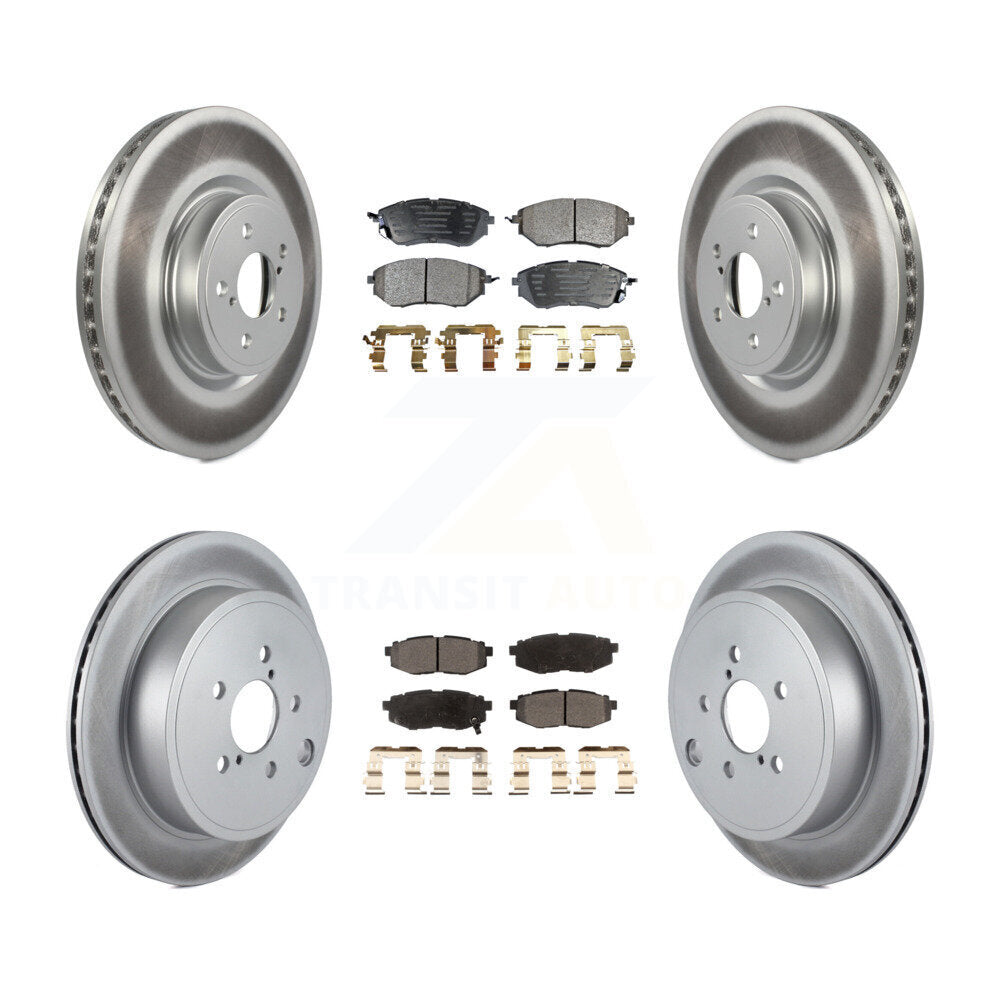 Front Rear Coated Disc Brake Rotors And Ceramic Pads Kit For Subaru Outback Legacy KGT-100972