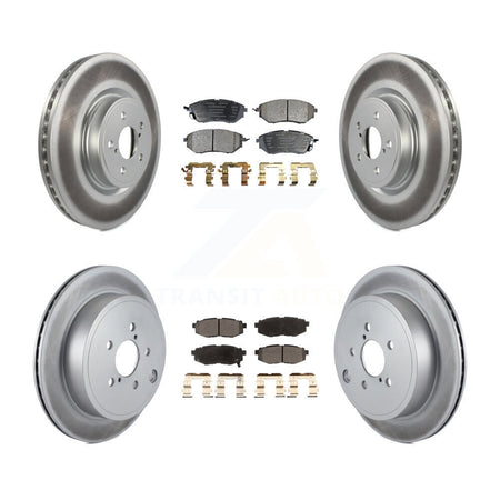 Front Rear Coated Disc Brake Rotors And Ceramic Pads Kit For Subaru Outback Legacy KGT-100972