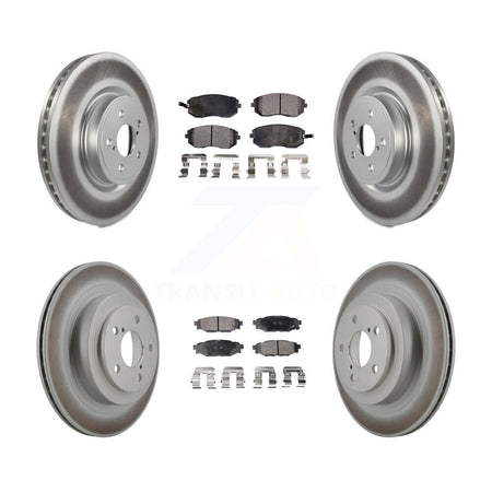 Front Rear Coated Disc Brake Rotors And Ceramic Pads Kit For Subaru Legacy KGT-100974