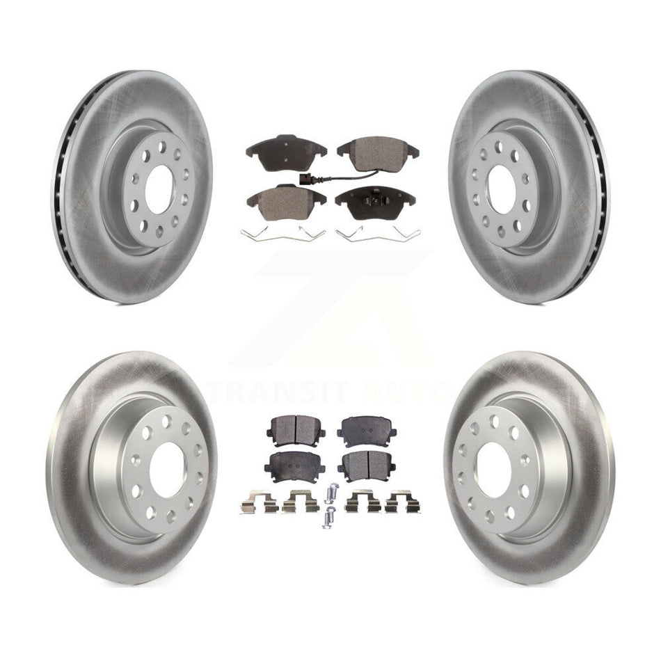 Front Rear Coat Brake Rotors Ceramic Pad Kit For Volkswagen CC GTI Passat Audi A3 Quattro KGT-100985