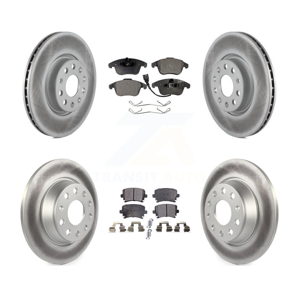 Front Rear Coat Brake Rotor Ceramic Pad Kit For Volkswagen Tiguan Audi Q3 Quattro Limited KGT-100989