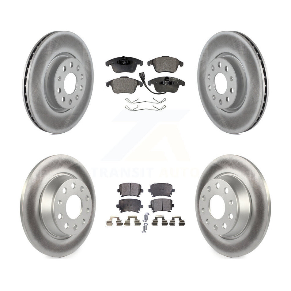 Front Rear Coat Brake Rotor Ceramic Pad Kit For Volkswagen Tiguan Audi Q3 Quattro Limited KGT-100989