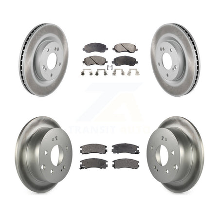 Front Rear Coated Disc Brake Rotors And Ceramic Pads Kit For Mitsubishi Eclipse Galant KGT-101004