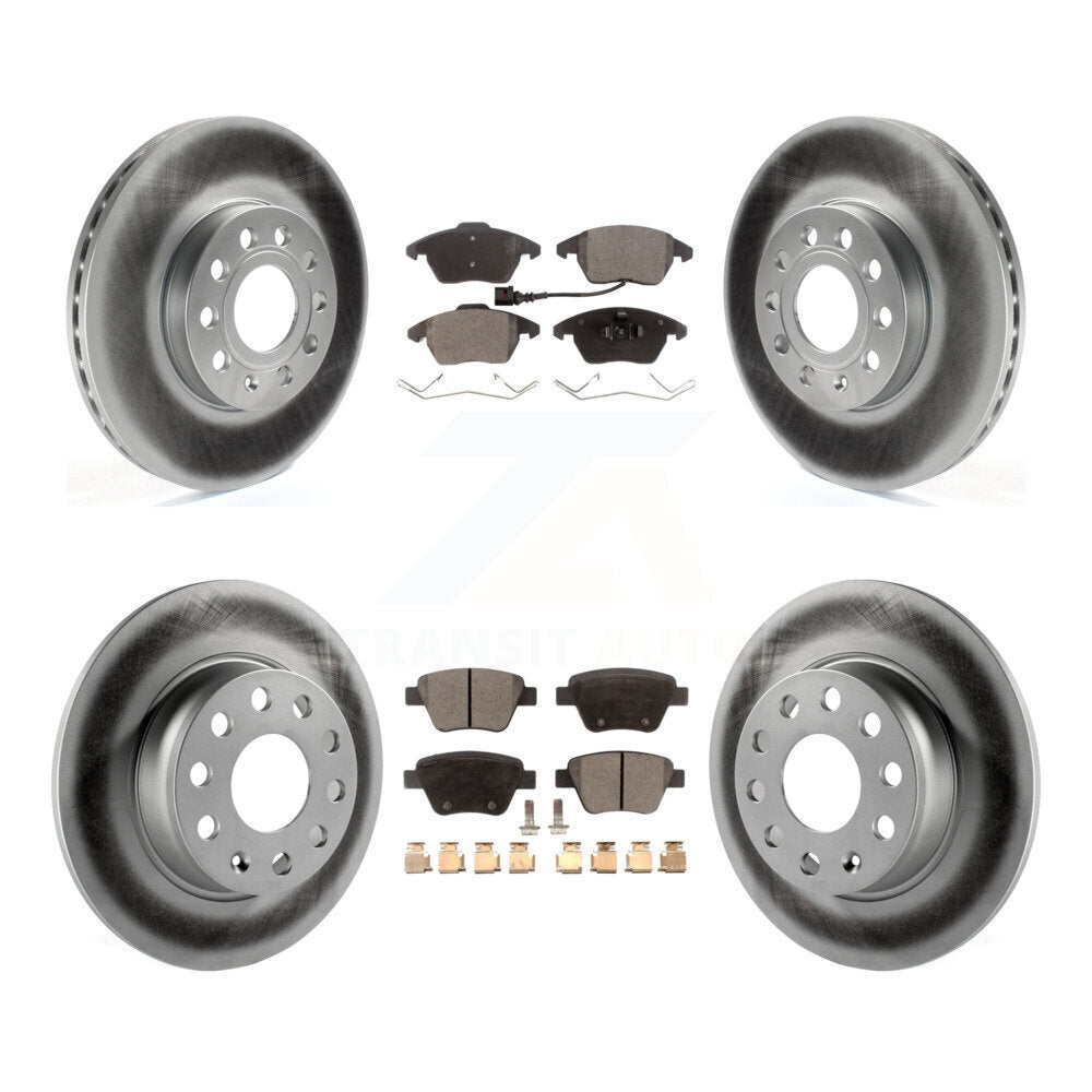 Front Rear Coated Disc Brake Rotors And Ceramic Pads Kit For Volkswagen Beetle KGT-101007