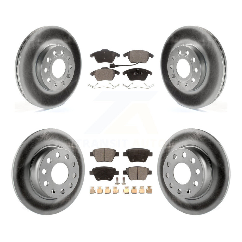 Front Rear Coated Disc Brake Rotors And Ceramic Pads Kit For Volkswagen Beetle KGT-101007