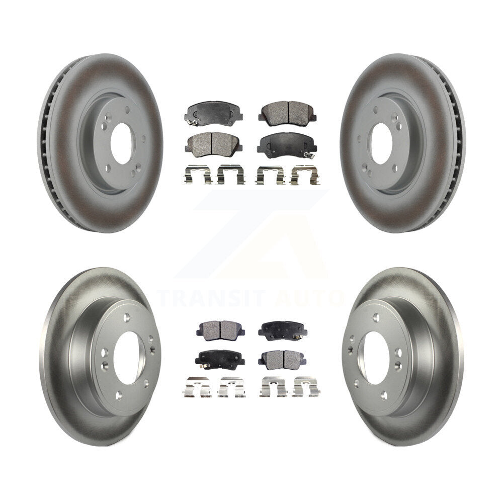 Front Rear Coat Brake Rotor Ceramic Pad Kit For Kia Forte With 300mm Diameter KGT-101019