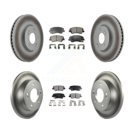 Front Rear Coat Brake Rotor Ceramic Pad Kit For Kia Forte With 300mm Diameter KGT-101019