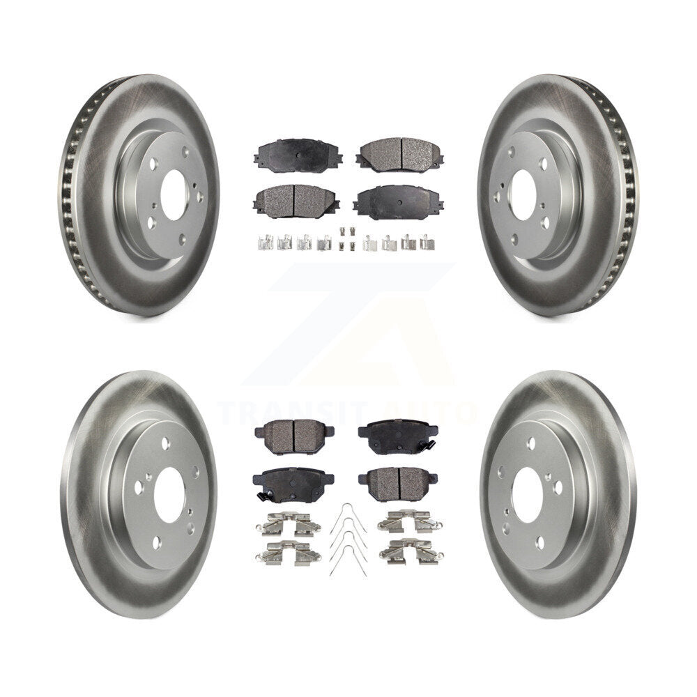 Front Rear Coated Brake Rotor & Ceramic Pad Kit For Toyota Matrix Pontiac Vibe Corolla iM KGT-101032