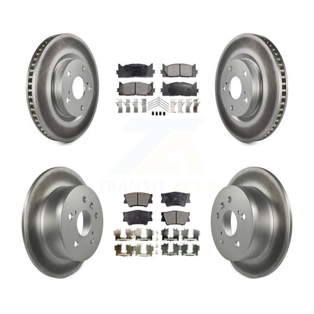 Front Rear Coated Brake Rotors Ceramic Pad Kit For Toyota Camry Lexus ES350 Avalon ES300h KGT-101035