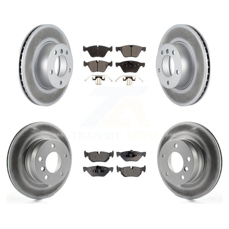 Front Rear Coated Disc Brake Rotors And Ceramic Pads Kit For 2008-2013 BMW 128i KGT-101042