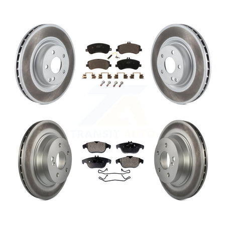 Front Rear Coated Disc Brake Rotors And Ceramic Pads Kit For Mercedes-Benz GLK350 GLK250 KGT-101063