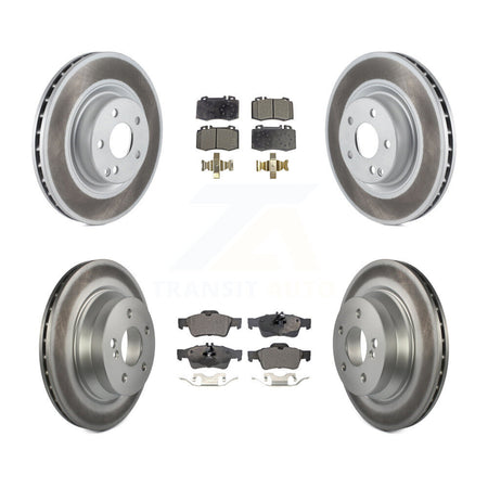 Front Rear Coated Disc Brake Rotor & Ceramic Pad Kit For Mercedes-Benz CLS550 CLS500 E550 KGT-101064
