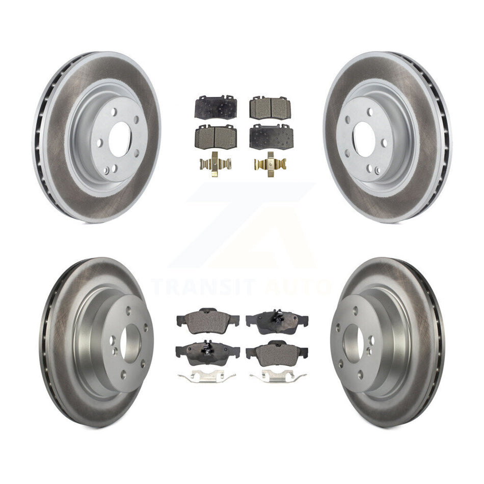 Front Rear Coated Disc Brake Rotor & Ceramic Pad Kit For Mercedes-Benz CLS550 CLS500 E550 KGT-101064