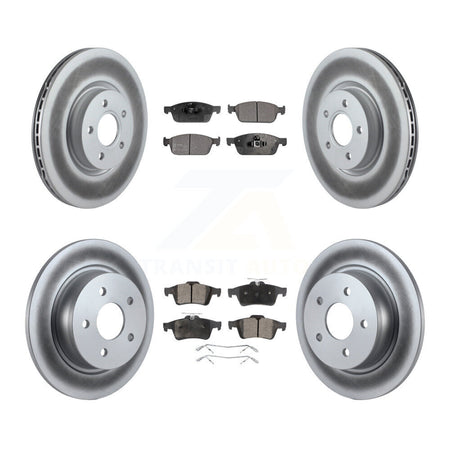Front Rear Coated Disc Brake Rotors And Ceramic Pads Kit For Ford Escape Transit Connect KGT-101066