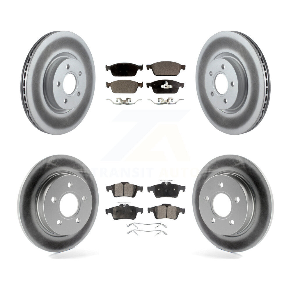 Front Rear Coated Brake Rotor Ceramic Pad Kit For Ford Focus ST With 320mm Diameter KGT-101068