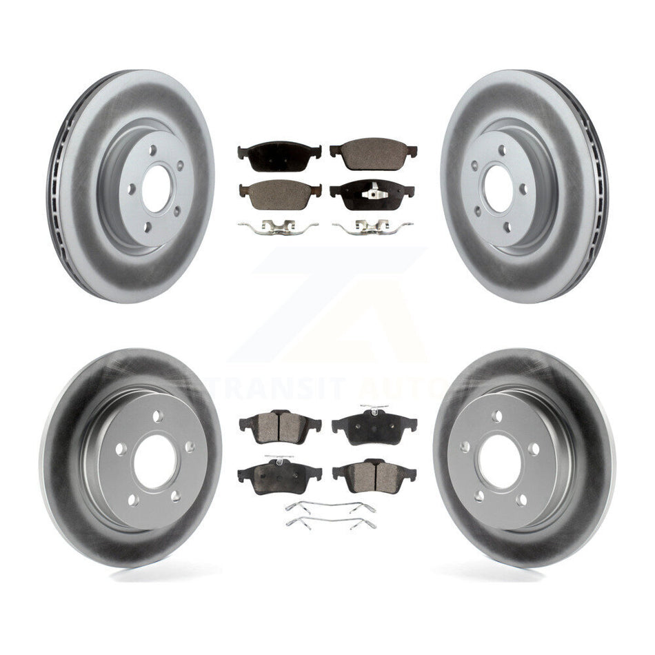 Front Rear Coated Brake Rotor Ceramic Pad Kit For Ford Focus ST With 320mm Diameter KGT-101068