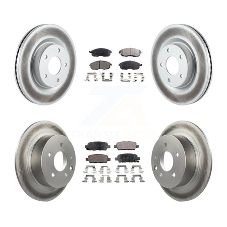 Front Rear Coated Disc Brake Rotors And Ceramic Pads Kit For Nissan Altima KGT-101070
