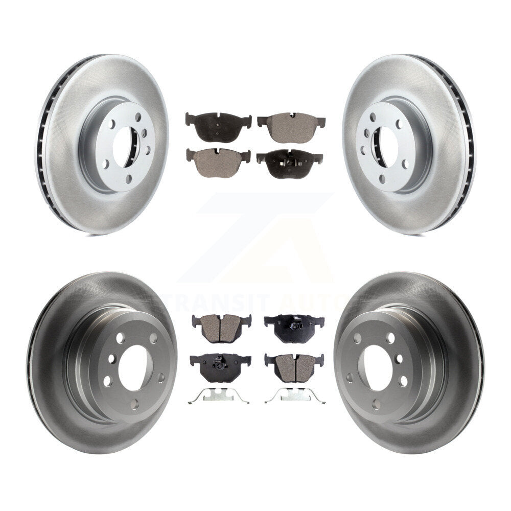 Front Rear Coated Disc Brake Rotors And Ceramic Pads Kit For BMW X5 X6 KGT-101077