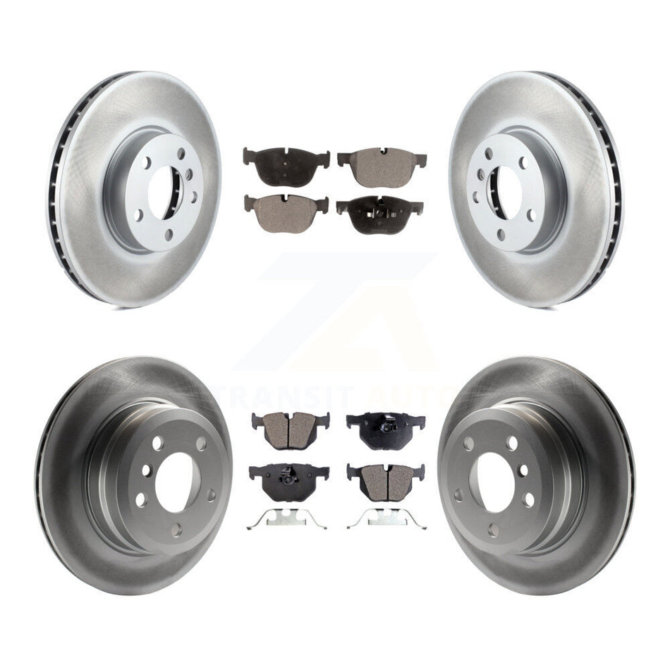 Front Rear Coated Disc Brake Rotors And Ceramic Pads Kit For BMW X5 X6 KGT-101077
