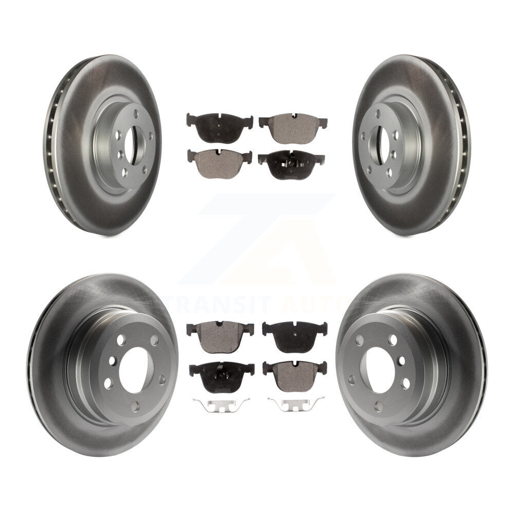 Front Rear Coated Disc Brake Rotor & Ceramic Pad Kit For 2009 BMW X6 xDrive35i From 10 08 KGT-101079