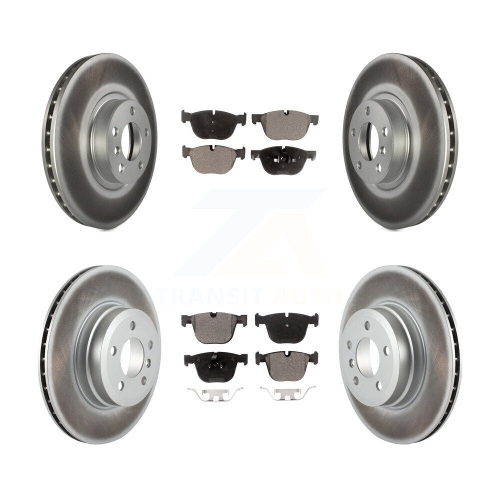 Front Rear Coated Disc Brake Rotors And Ceramic Pads Kit For BMW X5 X6 KGT-101080