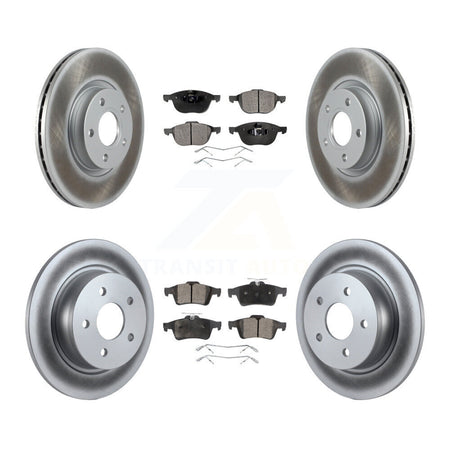 Front Rear Coated Disc Brake Rotors And Ceramic Pads Kit For Ford Escape C-Max KGT-101083