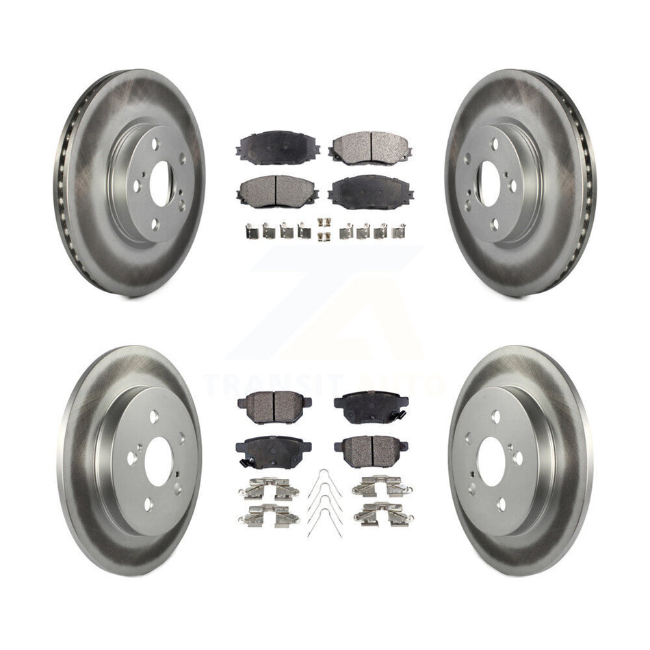 Front Rear Coated Disc Brake Rotor Ceramic Pad Kit For Toyota Corolla Matrix Pontiac Vibe KGT-101092