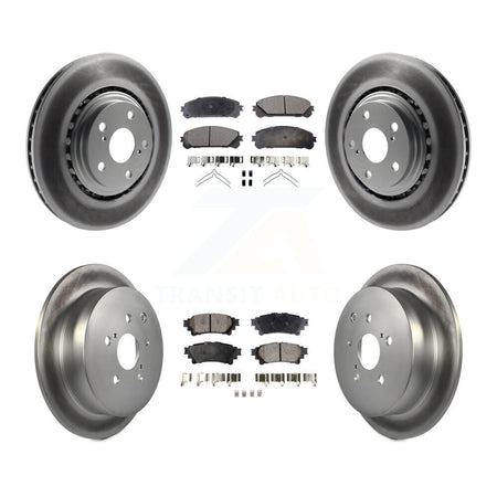 Front Rear Coat Disc Brake Rotor Ceramic Pad Kit For Toyota Sienna Highlander Lexus RX350 KGT-101100