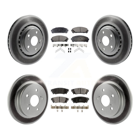 Front Rear Coated Disc Brake Rotors And Ceramic Pads Kit For Lexus NX300 NX200t NX300h KGT-101101