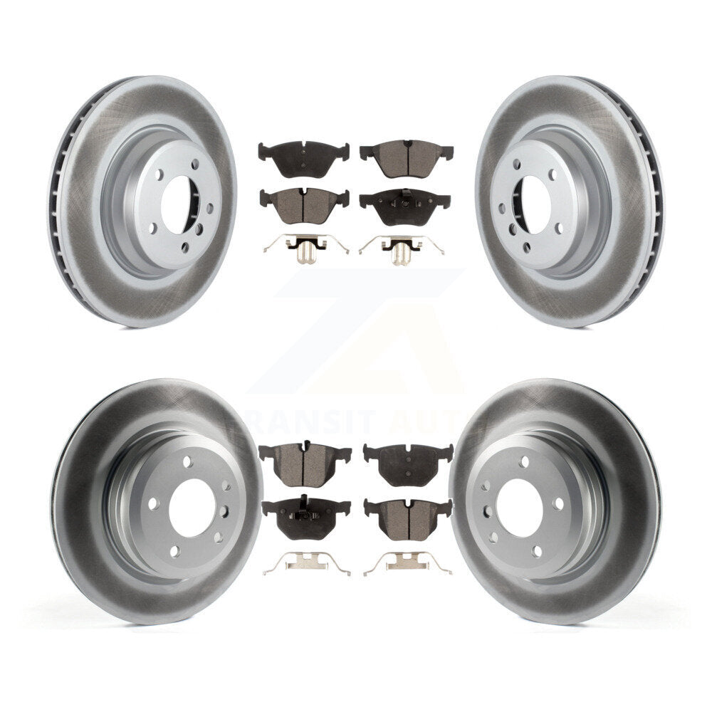 Front Rear Coated Disc Brake Rotors And Ceramic Pads Kit For 2007 BMW 335xi KGT-101110