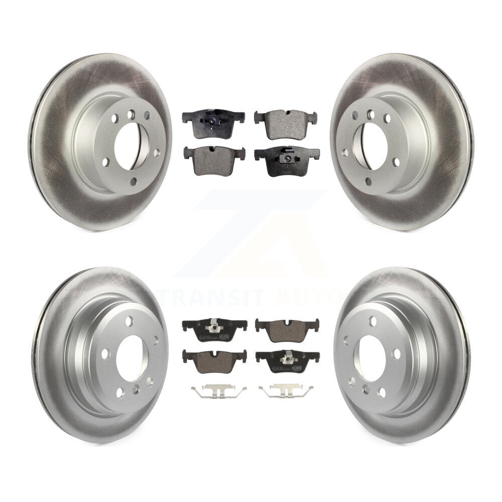 Front Rear Coated Disc Brake Rotors And Ceramic Pads Kit For BMW 320i xDrive 328d KGT-101116