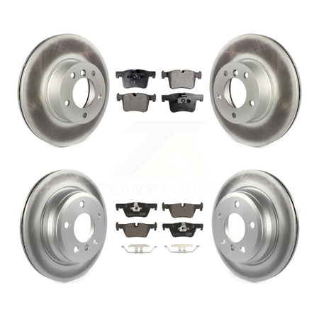 Front Rear Coated Disc Brake Rotors And Ceramic Pads Kit For BMW 320i xDrive 328d KGT-101116