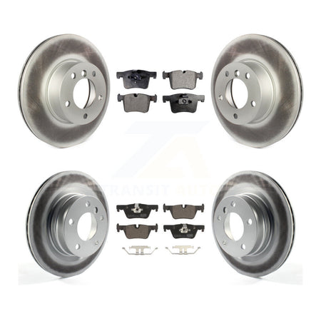 Front Rear Coated Disc Brake Rotors And Ceramic Pads Kit For BMW 320i 328d KGT-101117