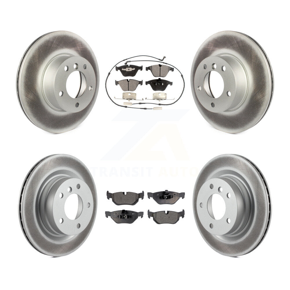 Front Rear Coated Disc Brake Rotors And Ceramic Pads Kit For BMW 323i 328i KGT-101118