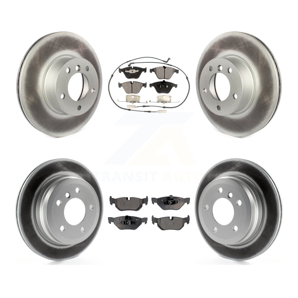 Front Rear Coated Disc Brake Rotors And Ceramic Pads Kit For BMW 328i xDrive X1 328xi KGT-101119